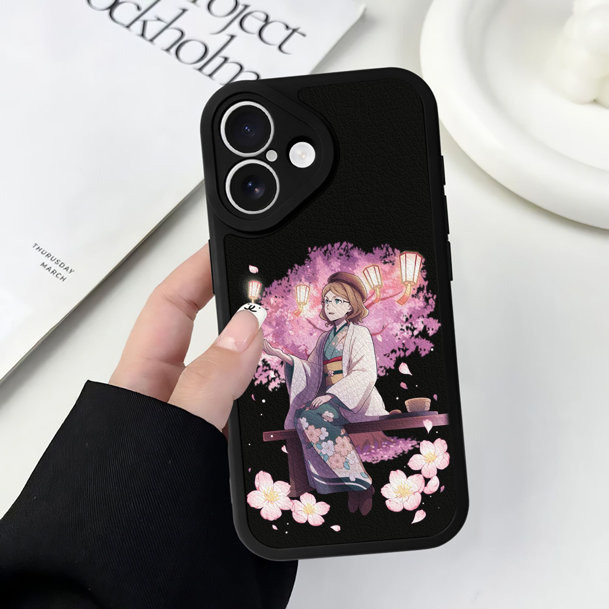 （画像用） 文豪ストレイドッグス Bungo Stray Dogs 【iPhone 16シリーズ対応】シリコンスマホケース（レザー調） 材質：シリコン